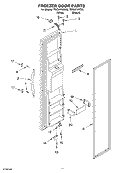 FREEZER DOOR PARTS Diagram and Parts List for TS22AFXKQ05  Estate Refrigerator
