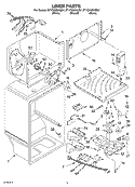 LINER Diagram and Parts List for ET1CHMXKT07  Whirlpool Refrigerator