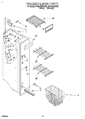 FREEZER LINER Diagram and Parts List for RS25AWXDW00  Roper Refrigerator