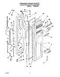 FREEZER DOOR Diagram and Parts List for 8ED22DQXBN00  Whirlpool Refrigerator