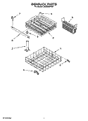 DISHRACK PARTS, OPTIONAL PARTS (NOT INCLUDED) Diagram and Parts List for DU895SWPU0  Whirlpool Dishwasher