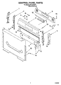 CONTROL PANEL PARTS Diagram and Parts List for GS445LEMS3  Whirlpool Range