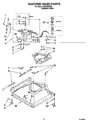 MACHINE BASE PARTS Diagram and Parts List for LSN1000PQ3  Whirlpool Washer