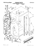 CABINET Diagram and Parts List for KSRC25DXAL10  KitchenAid Refrigerator