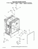 TUB AND FRAME PARTS Diagram and Parts List for DU1015XTXB5  Whirlpool Dishwasher