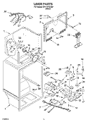 LINER PARTS Diagram and Parts List for ST21HPXLQ02  Whirlpool Refrigerator