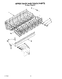 UPPER RACK AND TRACK Diagram and Parts List for KUDB230Y1  KitchenAid Dishwasher