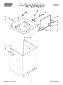 TOP AND CABINET Diagram and Parts List for RAX7244EN0  Roper Washer