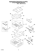 REFRIGERATOR SHELF PARTS Diagram and Parts List for KSSS42FMX00  KitchenAid Refrigerator
