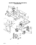 MAGNETRON AND AIR FLOW Diagram and Parts List for KHMC107YAL0  KitchenAid Microwave