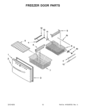 FREEZER DOOR PARTS Diagram and Parts List for 5GI6FARAF000  Whirlpool Refrigerator