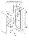 REFRIGERATOR DOOR Diagram and Parts List for KSRB22FHBL01  KitchenAid Refrigerator