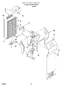 AIR FLOW Diagram and Parts List for 3XART710GW02  Whirlpool Refrigerator