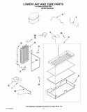 LOWER UNIT AND TUBE PARTS Diagram and Parts List for KSSS36FTX04  KitchenAid Refrigerator