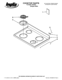 COOKTOP PARTS Diagram and Parts List for IVE32301  Inglis Range