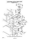 MAGNETRON AND AIR FLOW Diagram and Parts List for MW8200XL0  Whirlpool Microwave