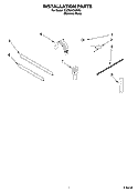 INSTALLATION PARTS Diagram and Parts List for KUDD01DSSS0  KitchenAid Dishwasher