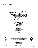 SECTION Diagram and Parts List for LE5760XSN1  Whirlpool Dryer