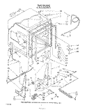 TUB , LITERATURE AND OPTIONAL Diagram and Parts List for DU1099XT1  Whirlpool Dishwasher
