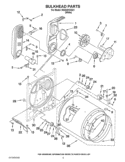 BULKHEAD PARTS Diagram and Parts List for WGD4910XQ1  Whirlpool Dryer
