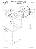 TOP AND CABINET PARTS Diagram and Parts List for LSQ8510LQ0  Whirlpool Washer