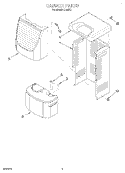 CABINET Diagram and Parts List for DH40H0  Whirlpool Dehumidifier