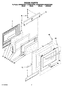DOOR PARTS Diagram and Parts List for KGRS807SBL01  KitchenAid Range