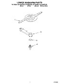 LOWER WASHARM PARTS Diagram and Parts List for GU1500XTLQ2  Whirlpool Dishwasher