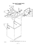 TOP AND CABINET , LITERATURE AND OPTIONAL Diagram and Parts List for LA5000XSW0  Whirlpool Washer
