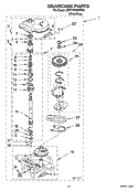 GEARCASE PARTS, OPTIONAL PARTS (NOT INCLUDED) Diagram and Parts List for 2DMTW5705TW0  Whirlpool Washer