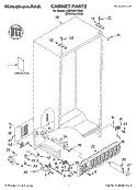 CABINET PARTS Diagram and Parts List for KSBP25FKSS01  KitchenAid Refrigerator