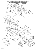 MOTOR AND ICE CONTAINER Diagram and Parts List for 4KSRS27QAA00  KitchenAid Refrigerator