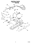 CONTROL PARTS, OPTIONAL PARTS (NOT INCLUDED) Diagram and Parts List for 3XES0GTQNL00  Whirlpool Refrigerator