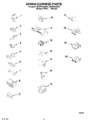 WIRING HARNESS PARTS Diagram and Parts List for 7MWT96500SQ0  Whirlpool Washer