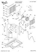 UNIT, LITERATURE Diagram and Parts List for ACE124XJ0  Whirlpool Air Conditioner