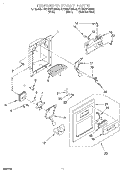 DISPENSER FRONT Diagram and Parts List for KSRB22FGSS00  KitchenAid Refrigerator