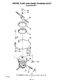 HEATER, PUMP AND LOWER SPRAY ARM Diagram and Parts List for DU9700XR4  Whirlpool Dishwasher