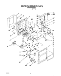 DISPENSER FRONT Diagram and Parts List for 3XRA710  Whirlpool Refrigerator