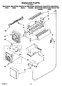 ICEMAKER PARTS, OPTIONAL PARTS (NOT INCLUDED) Diagram and Parts List for GS6NVEXST03  Whirlpool Refrigerator