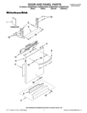 DOOR AND PANEL PARTS Diagram and Parts List for KUDE40FXSS5  KitchenAid Dishwasher