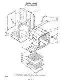 OVEN Diagram and Parts List for RB1200XKW1  Whirlpool Wall Oven