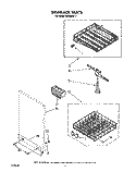 DISHRACK Diagram and Parts List for WU6850V2  Roper Dishwasher