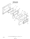 DOOR Diagram and Parts List for RB2000XVW0  Whirlpool Wall Oven