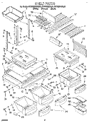 SHELF, LIT/OPTIONAL Diagram and Parts List for KTRS22KDBL01  KitchenAid Refrigerator