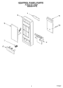 CONTROL PANEL Diagram and Parts List for MT1110SKQ0  Whirlpool Microwave