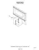 DOOR , LIT/OPTIONAL Diagram and Parts List for MW7400XW0  Whirlpool Microwave