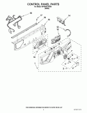 CONTROL PANEL PARTS Diagram and Parts List for WFW9451XW00  Whirlpool Washer
