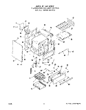 OVEN DOOR Diagram and Parts List for 1424W0A  Roper Range