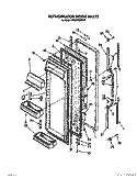 REFRIGERATOR DOOR Diagram and Parts List for 8ED22RKXXW00  Whirlpool Refrigerator