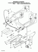 MANIFOLD PARTS Diagram and Parts List for WFG371LVQ1  Whirlpool Range